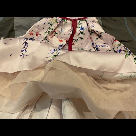 NEW Marchesa Notte Strapless Floral Gown Lilac 12 - Picture 10 of 11